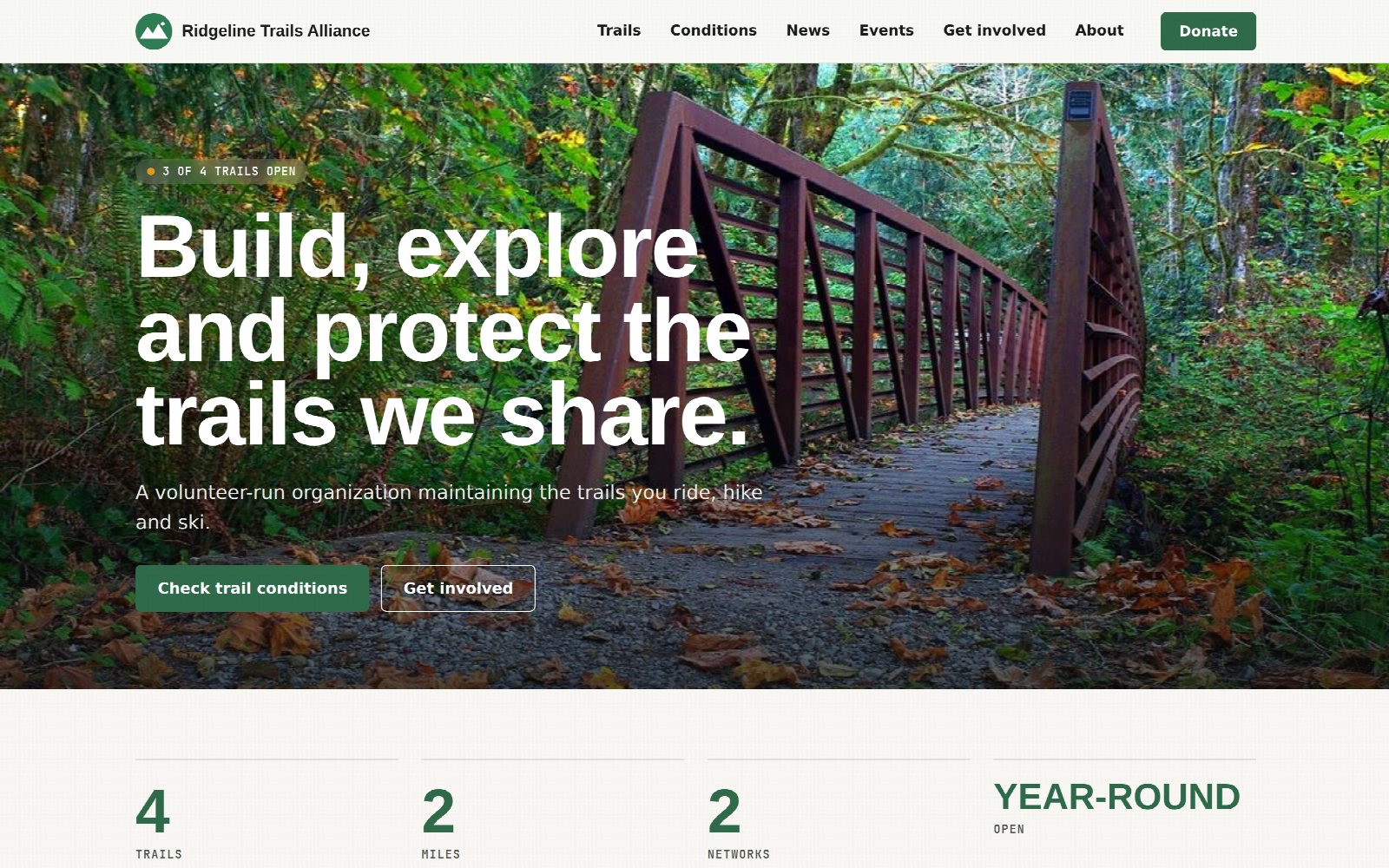 The demo website in the Trailhead theme