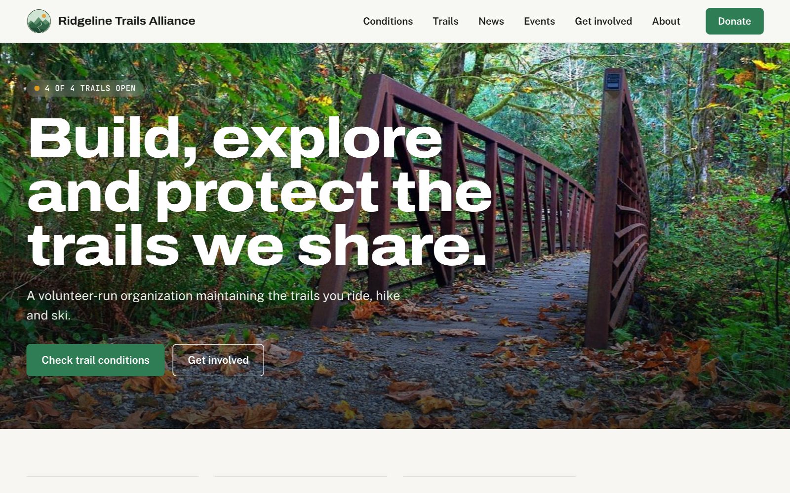 A trail organization website built with TrailsIQ