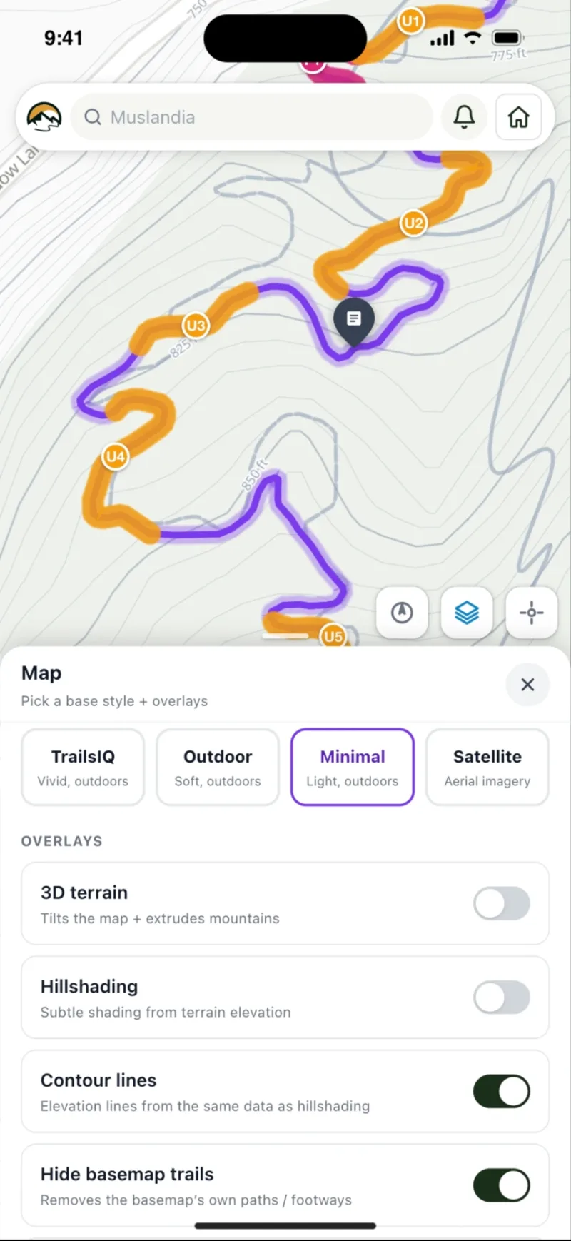 An organization's trail conditions in TrailsIQ Go