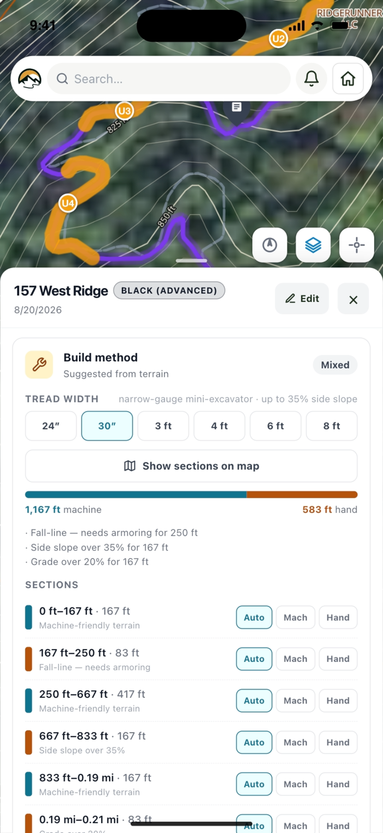 Filing a task in the field app